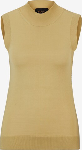BOSS Knitted Top 'Fomila' in Yellow: front