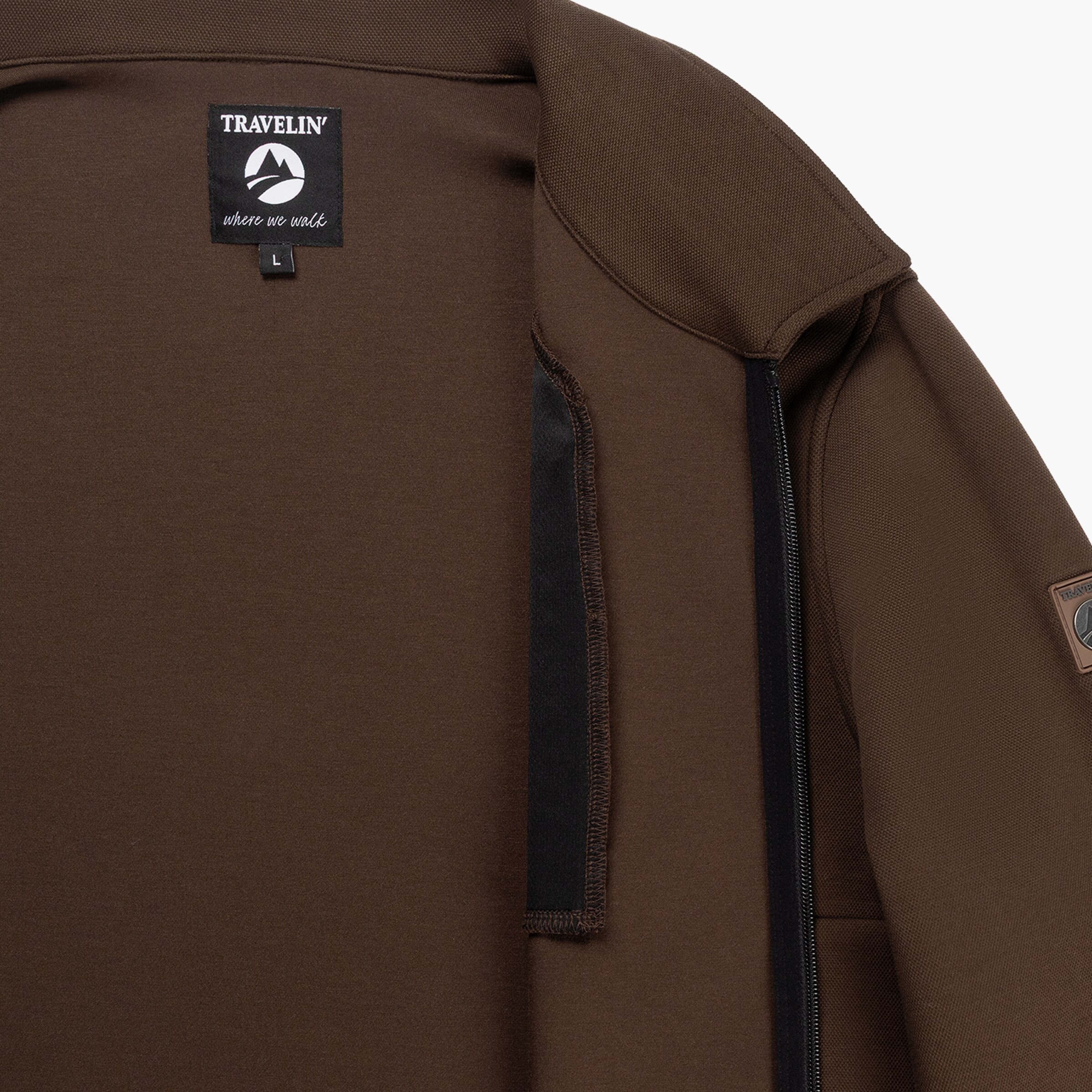 Travelin Gebreid vest 'Niko ' in Bruin