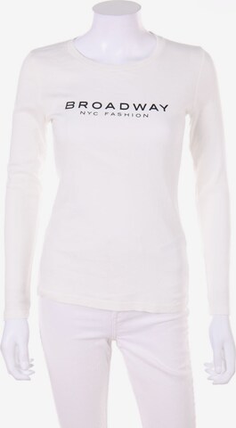 BROADWAY NYC FASHION Longsleeve-Shirt XS in Weiß: predná strana