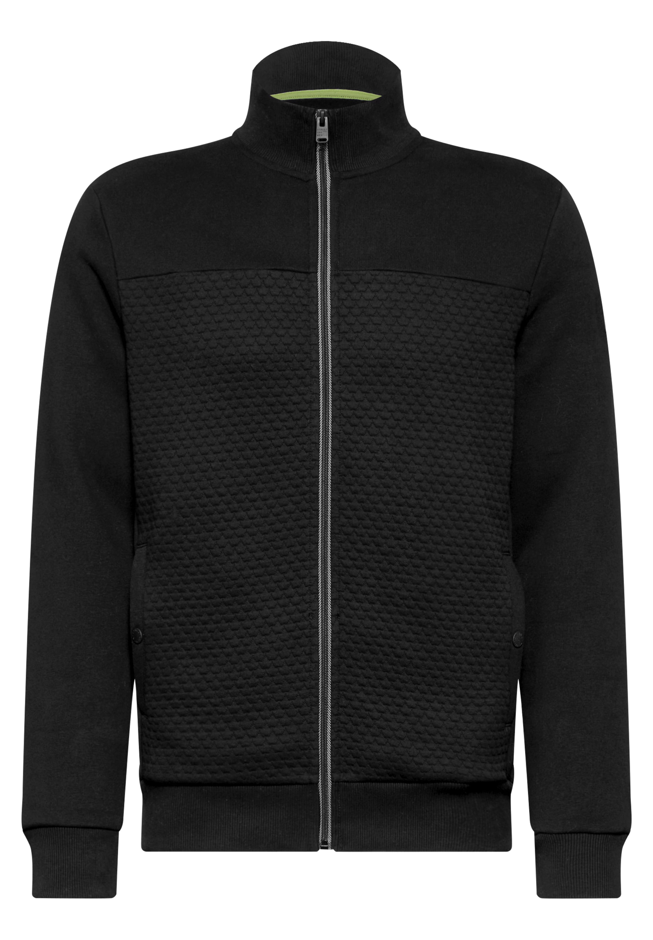 Street One MEN Sweatjacke in Schwarz: Vorderseite