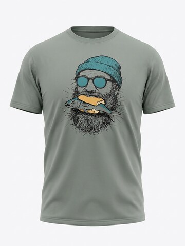 karlskopf Shirt 'FISCHFUTTER' in Grey: front
