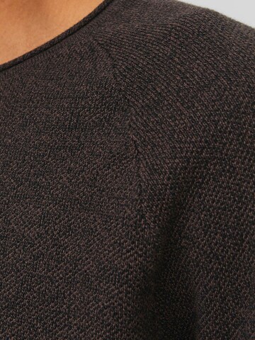 JACK & JONES Regular Fit Pullover 'Hill' in Braun