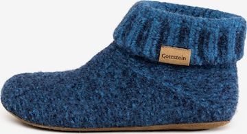 Gottstein Mules 'Knit Boot' in Blue: front