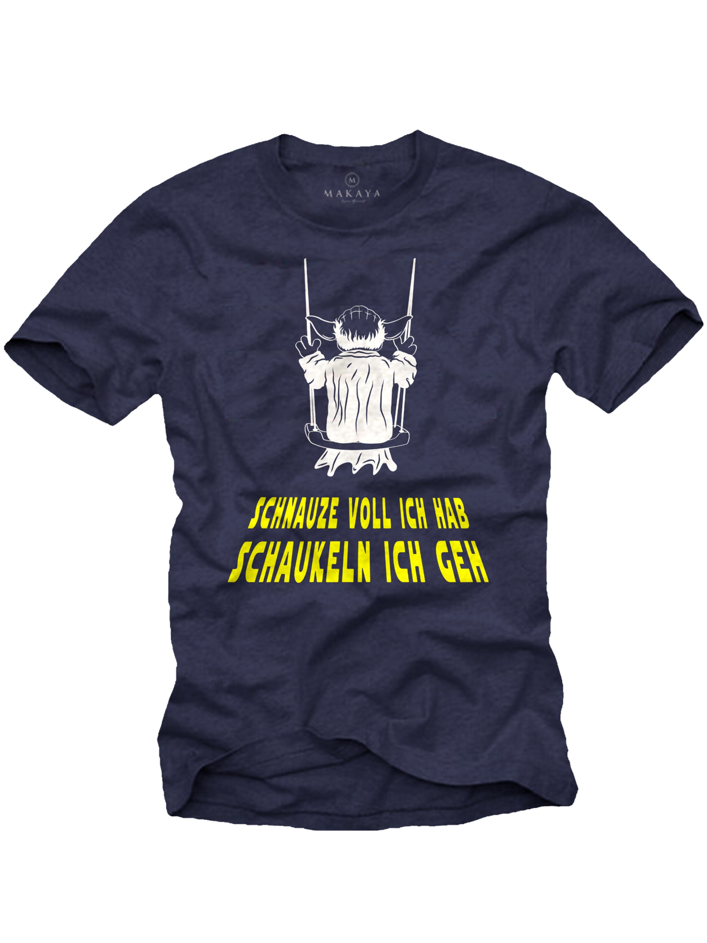 MAKAYA Shirt 'Schnauze voll ich hab' in Blue: front