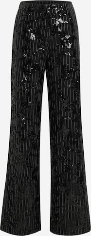 Wide Leg Pantalon 'YASSTRIBY' YAS Tall en noir : devant