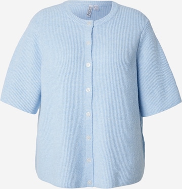 PIECES Curve Kardigan 'PCSILLY' w kolorze niebieski: przód