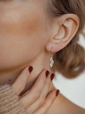 Hey Happiness Earrings 'Cluster Huggie' in Silver