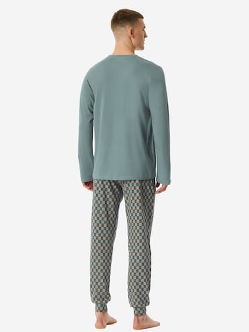 SCHIESSER Pyjama lang 'Comfort Nightwear' in Grün