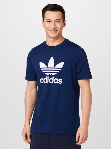 ADIDAS ORIGINALS Shirt 'Adicolor Classics Trefoil' in Blauw: voorkant