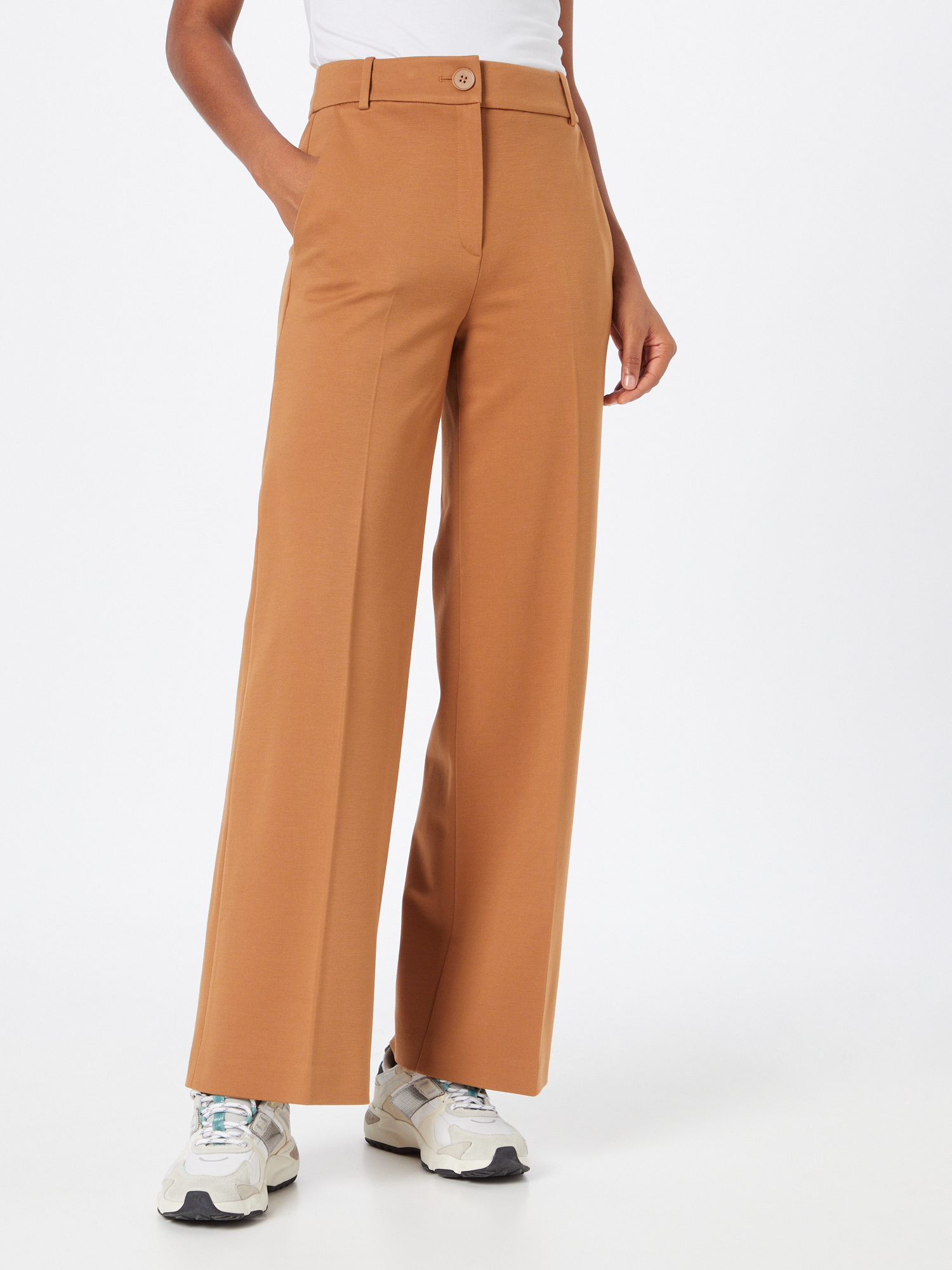 r29vE Kobiety Esprit Collection Spodnie w kant w kolorze Jasnobrązowym 