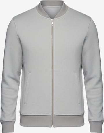 Ombre Sweatvest 'OM-SSZP-0238' in Grijs: voorkant