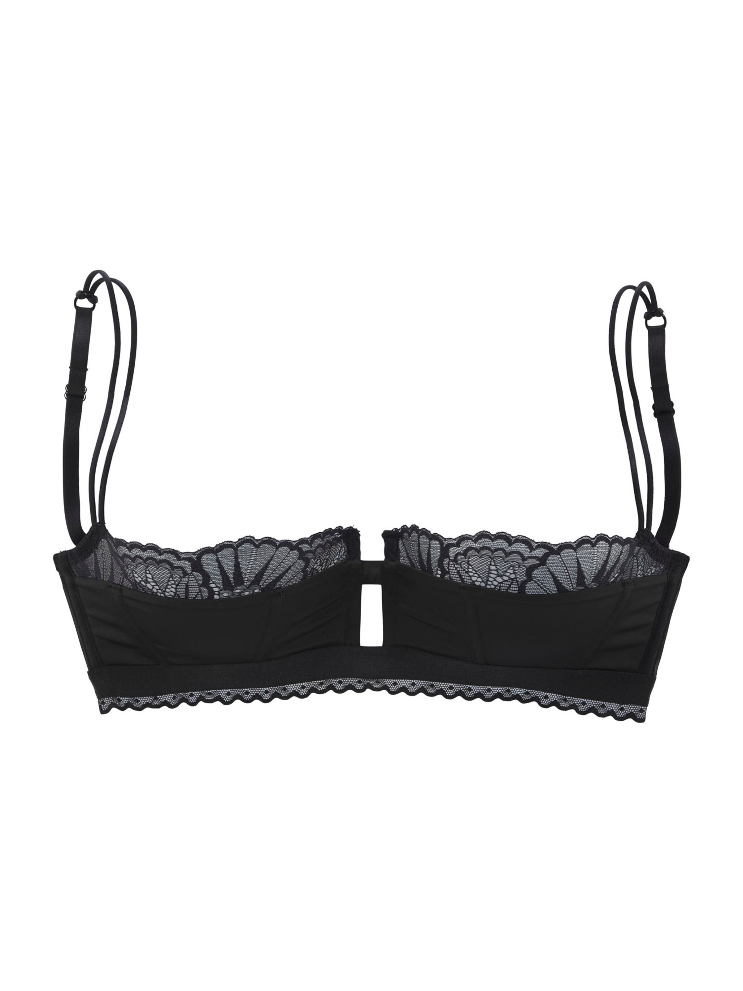 PETITE FLEUR Balconette Melltartó 'Push-up bra' - fekete: elől