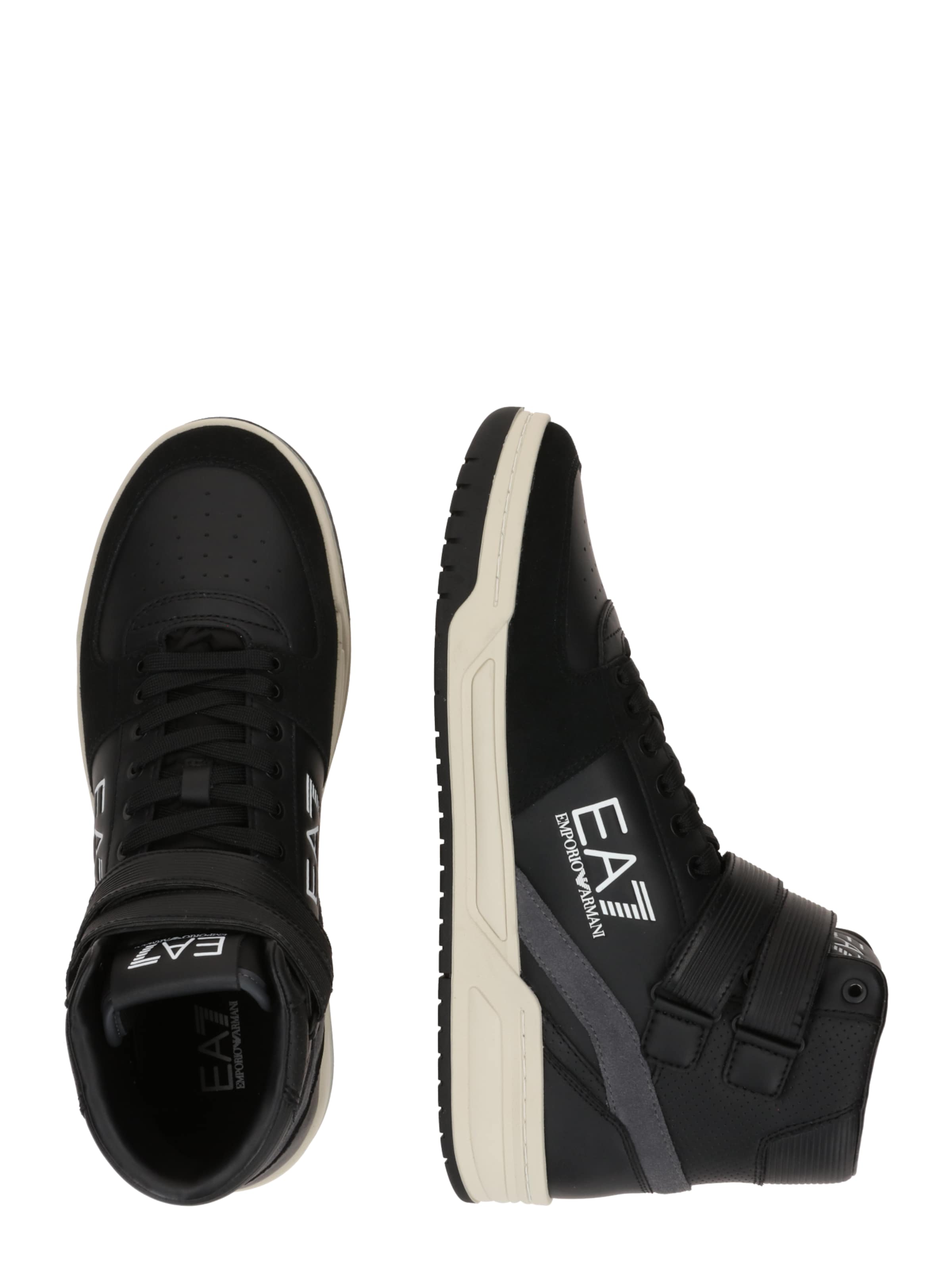 EA7 Emporio ArmaniVisoke tenisice 'BASKET BASELINE' - crna boja