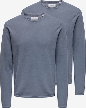 Only & Sons Sweater 'Felix' in Blue: front