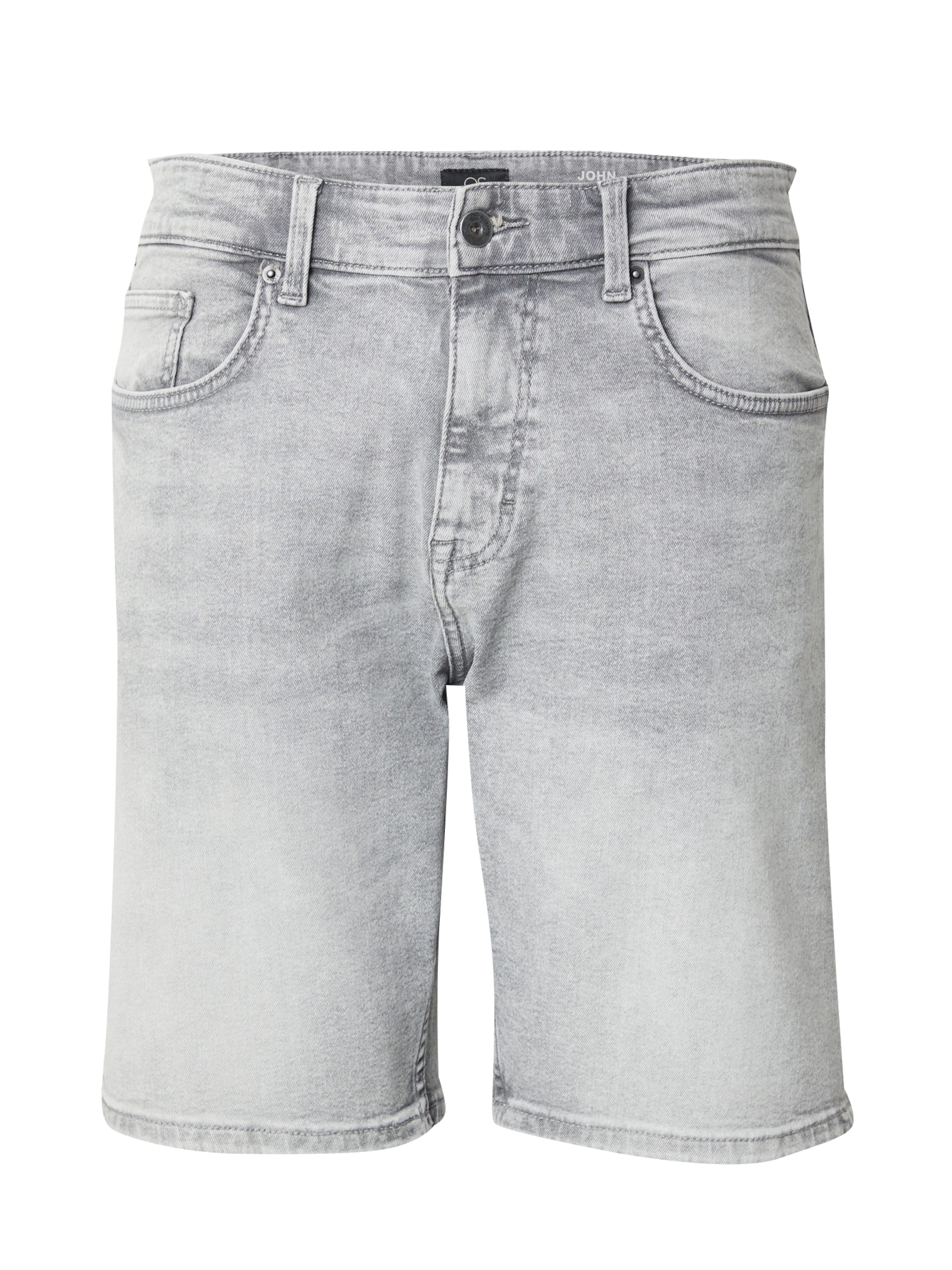 QS Regular Дънки 'John' в сиво: отпред