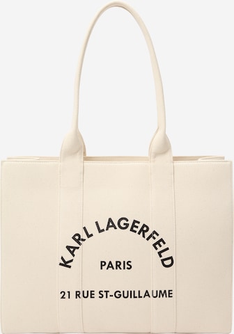 Cabas 'Rue St-Guillaume' Karl Lagerfeld en beige : devant