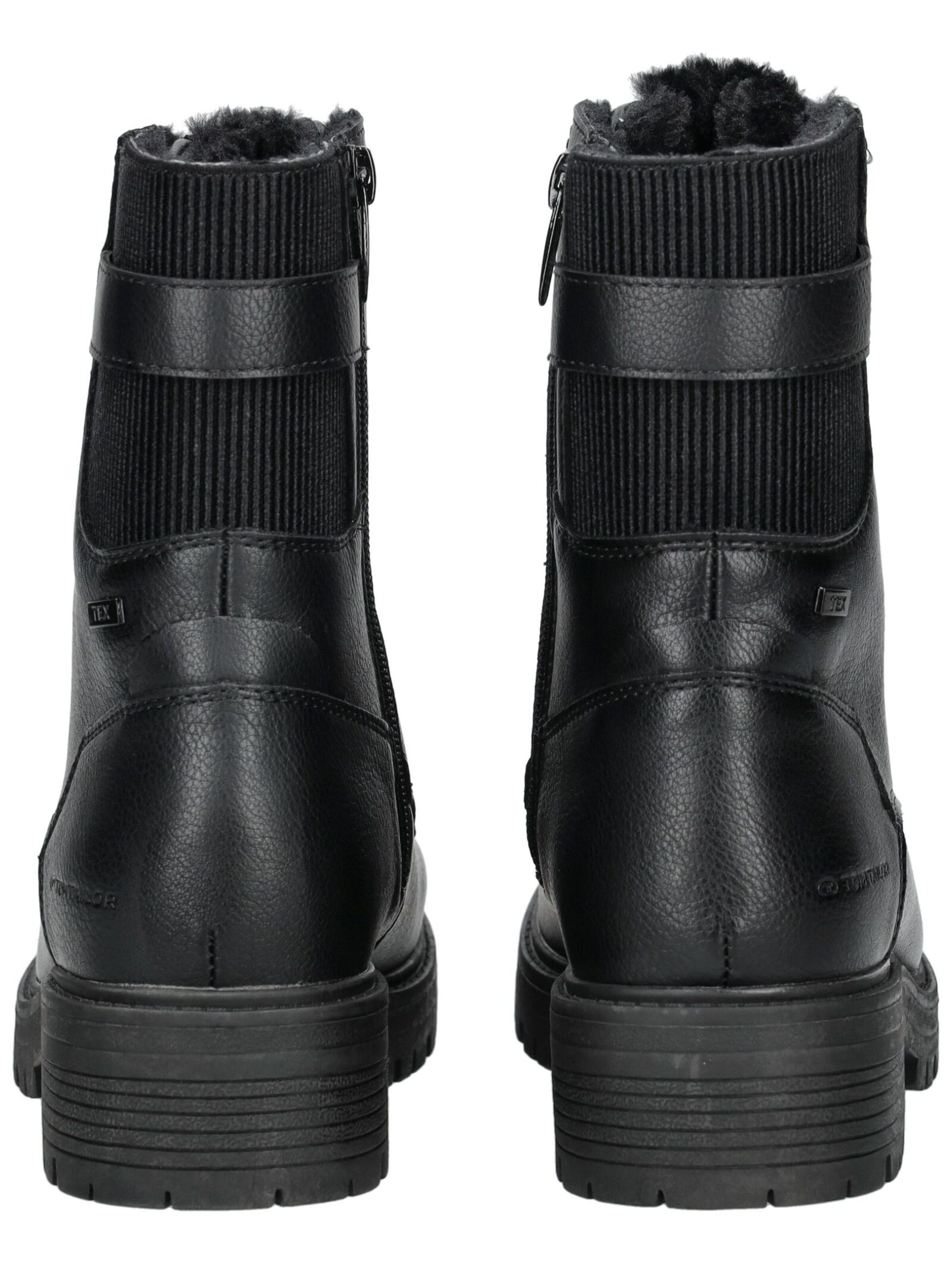 TOM TAILOR Veterlaarsjes in Zwart