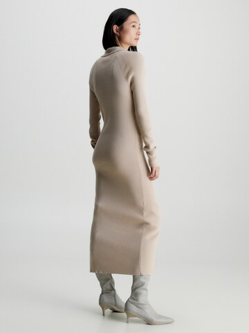 Calvin Klein Gebreide jurk in Beige