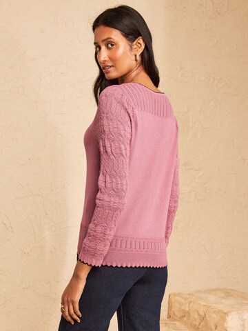 love & roses Sweater in Pink