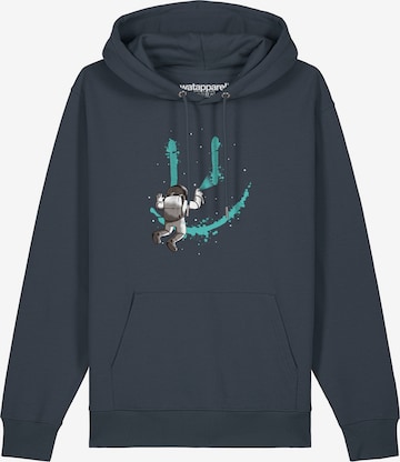 Watapparel Sweatshirt ' Graffiti Astronaut ' in Grijs: voorkant