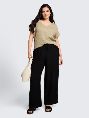 Tom Tailor Women + Wide leg Trousers in Black