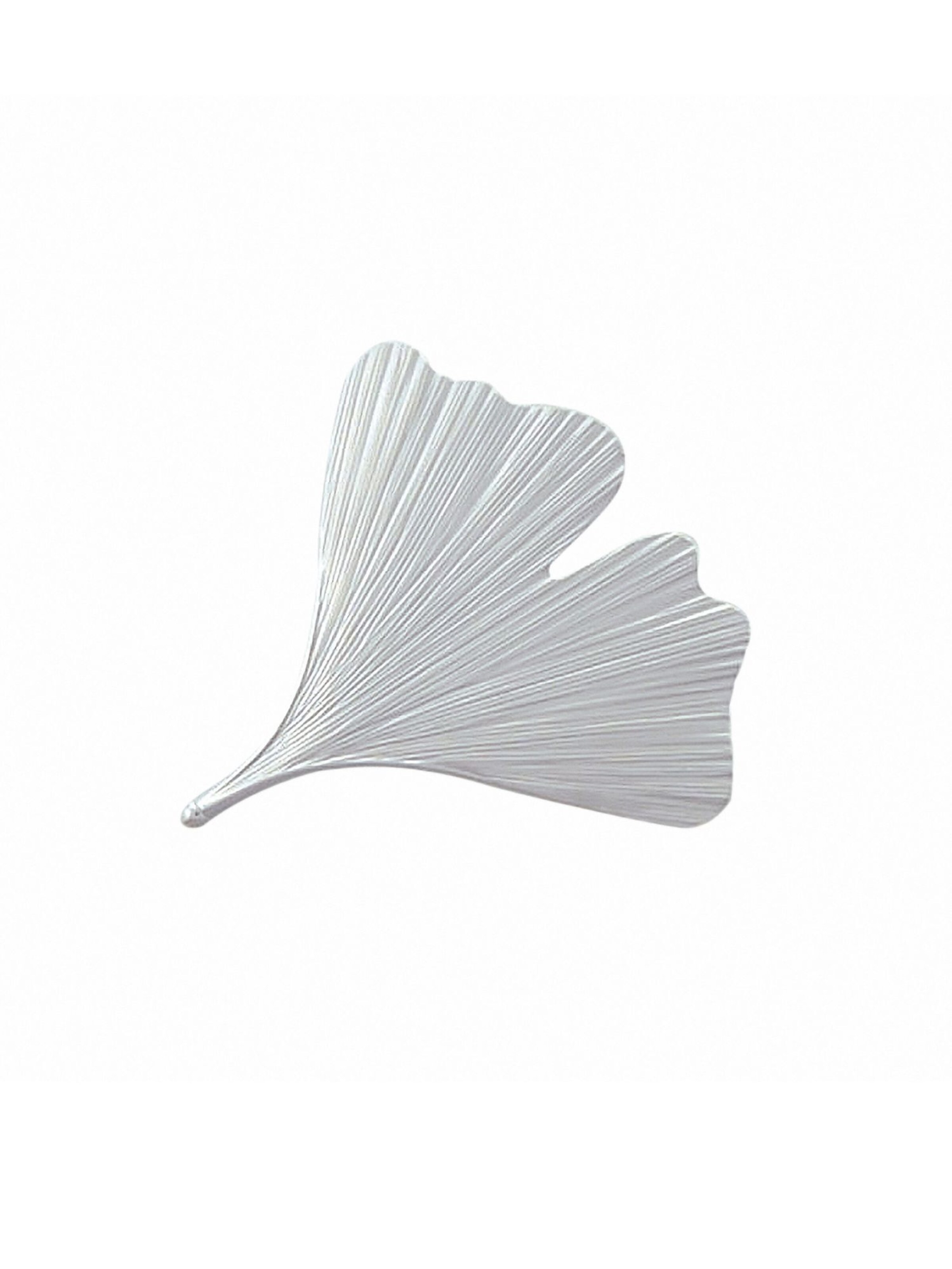 Adelia´s Brosche 'Ginkoblatt' in Silber: Vorderseite