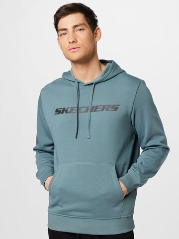 SKECHERS Sport sweatshirt i blå: framsida