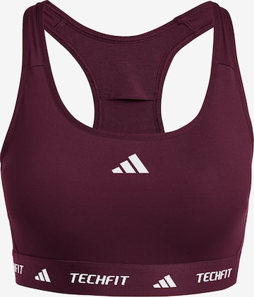 sarkans ADIDAS PERFORMANCE Bezvīļu Sporta krūšturis 'TECHFIT': no priekšpuses
