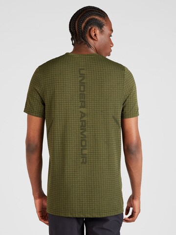 UNDER ARMOUR - Camisa funcionais 'Grid' em verde