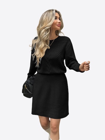 Imily Bela - Vestido de punto en negro: frente
