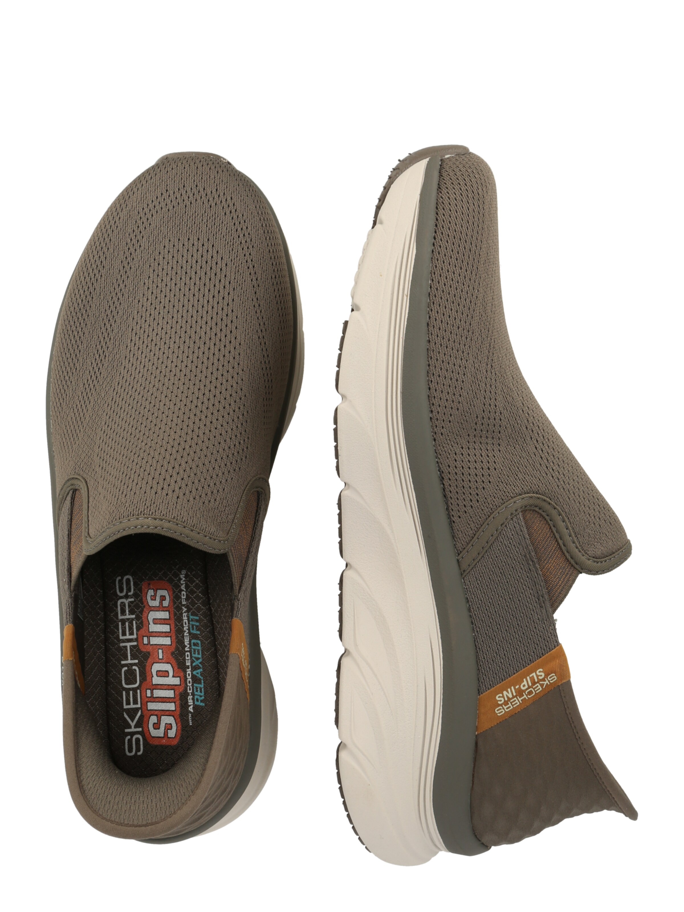 SKECHERS Slip-ons 'D'Lux Walker - Orford' in Bruin