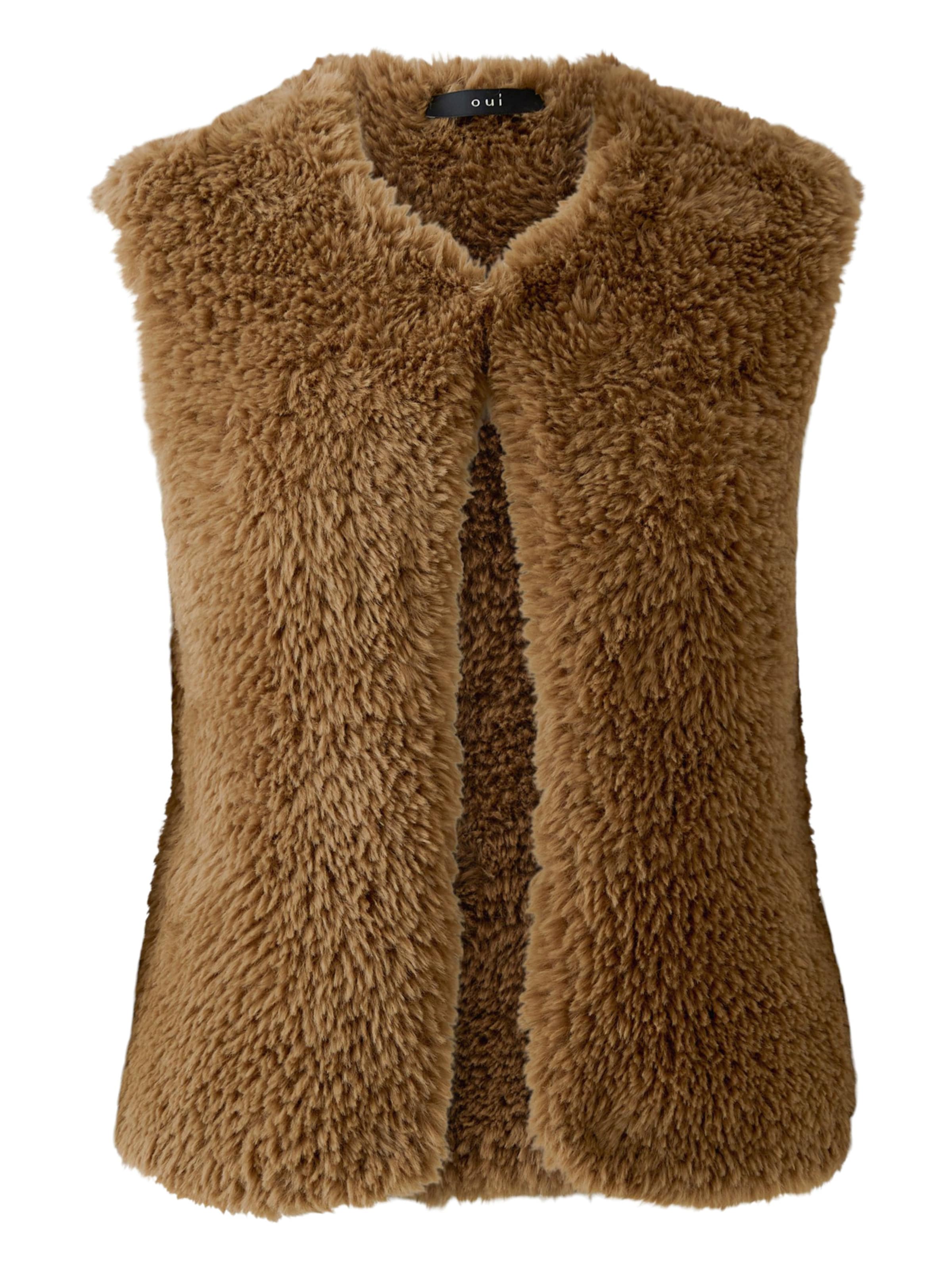 OUI Strickweste in Braun: Vorderseite