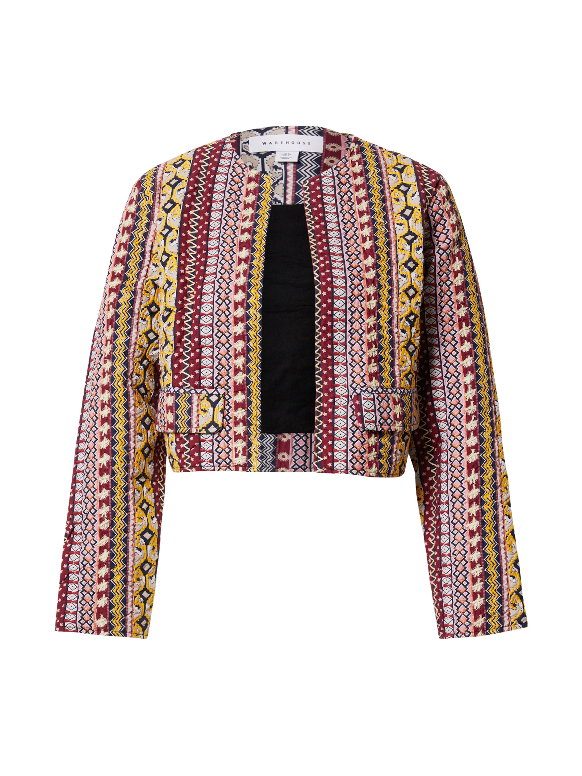 Warehouse Veste mi-saison en bleu foncé / jaune / rouge / blanc, Vue avec produit