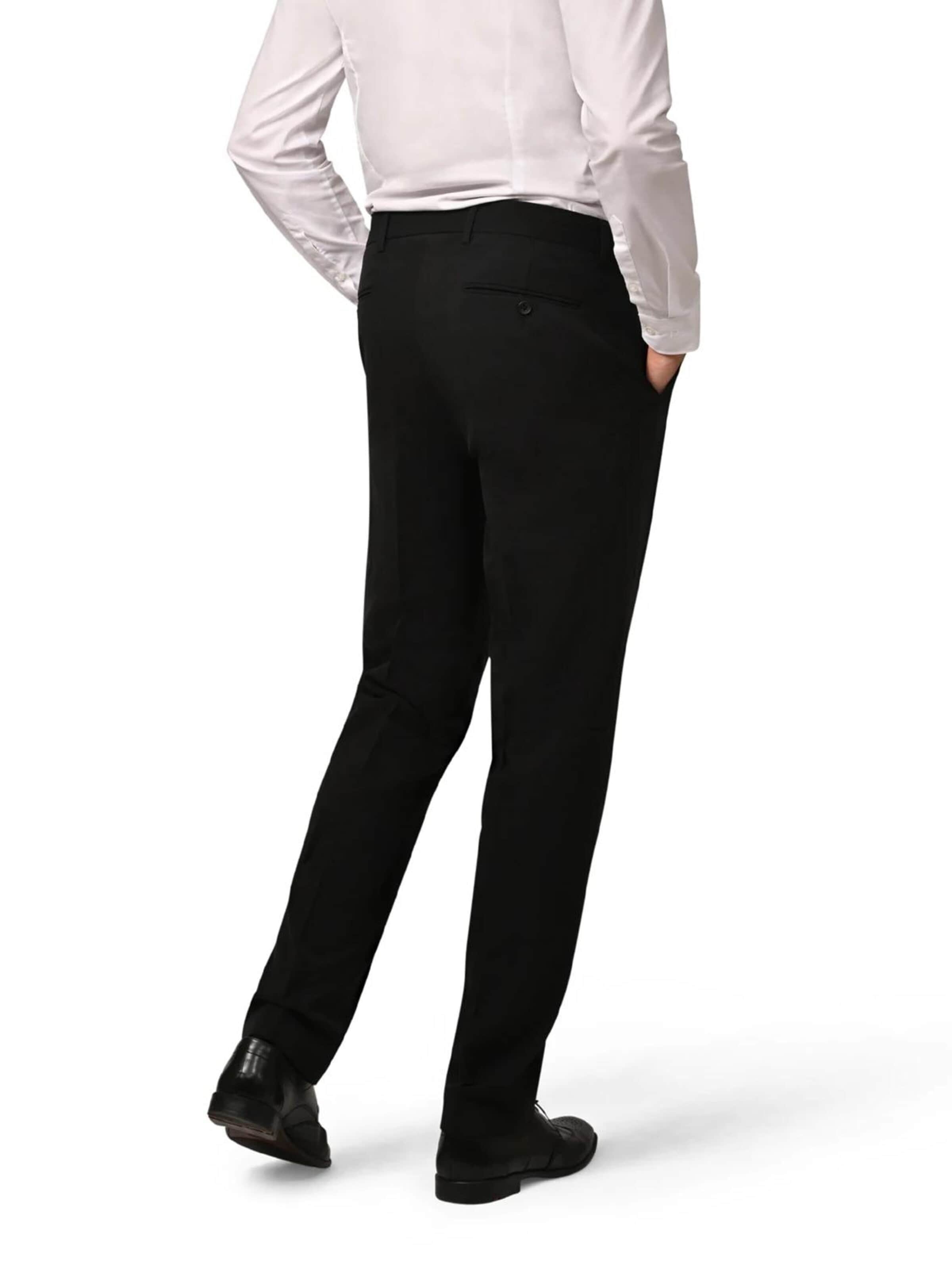 Hirschthal Regular Bügelfaltenhose‌‌‌ in Schwarz