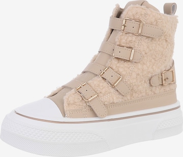 Ital-Design High-Top Sneakers in Brown: front