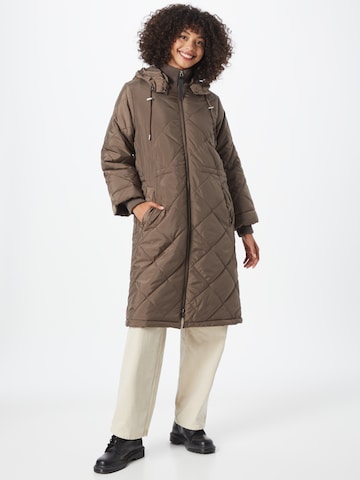 Freequent Between-Seasons Coat 'PRIME' in Brown: front