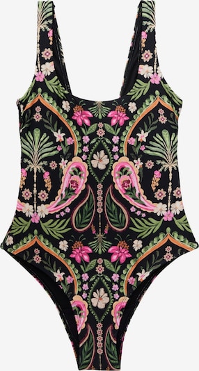 Next Uimapuku värissä oliivi / mandariini / vaaleanpunainen / musta, Tuotenäkymä