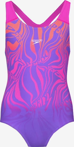 SPEEDO Sportbadeanzug 'Digital Placement' in Blau: Vorderseite