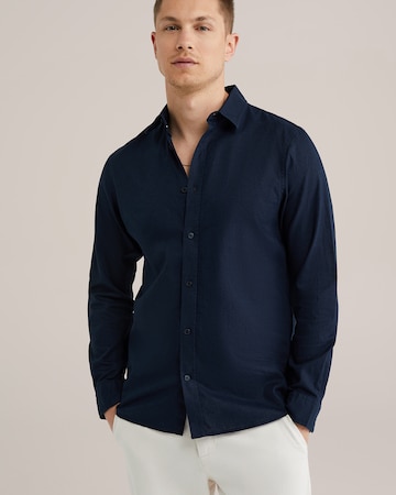 WE Fashion Slim fit Ing - kék: elől