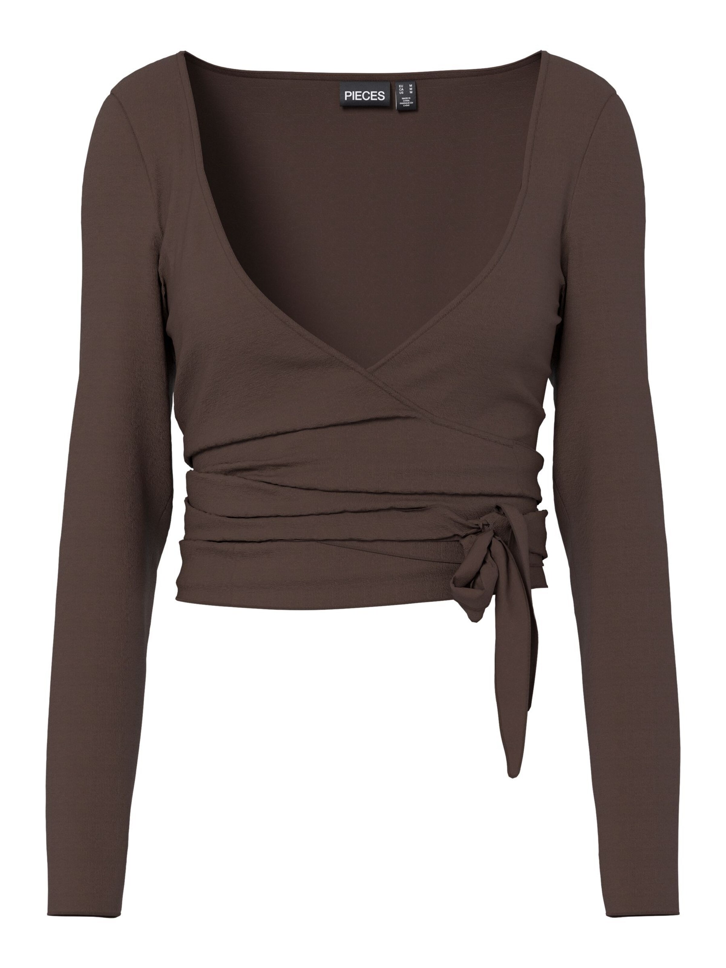 PIECES Shirts 'PCROYA' i brun: forside