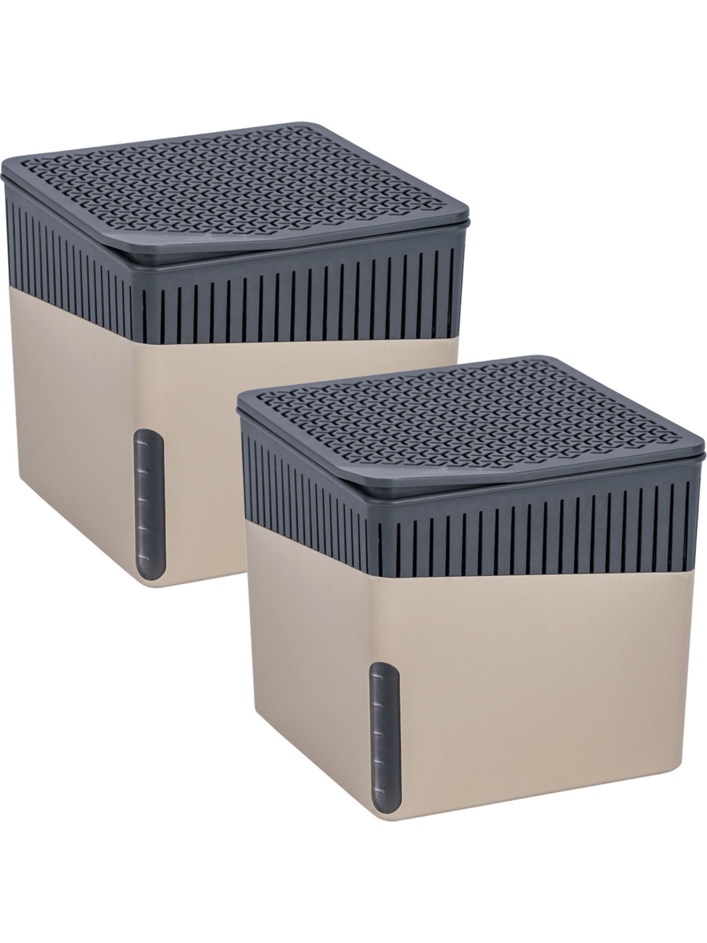 Wenko Raumentfeuchter Cube in Beige: Vorderseite