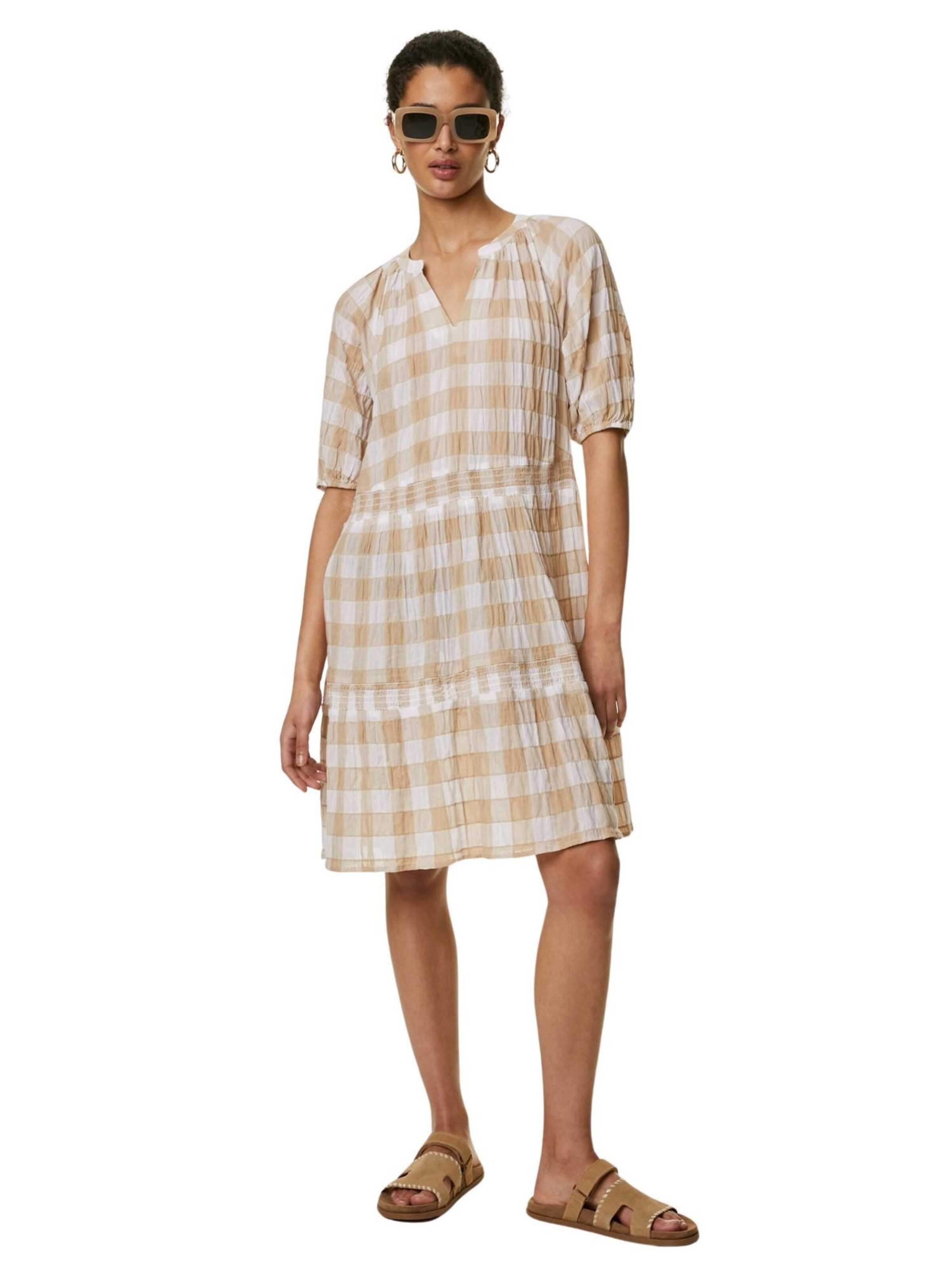 Abito camicia di Marks & Spencer in beige: frontale