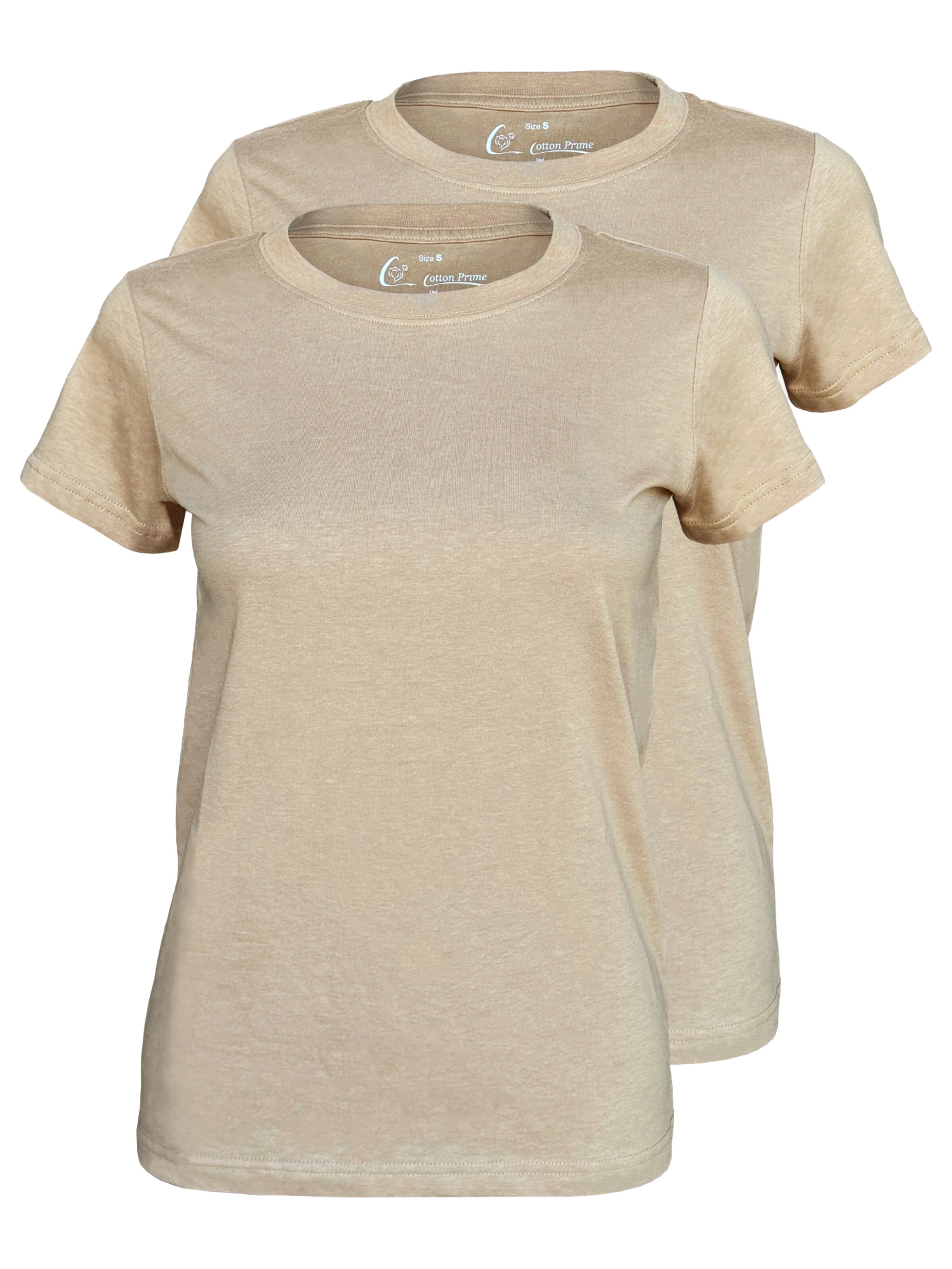Maglietta di Cotton Prime in beige: frontale