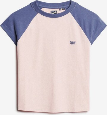 Superdry Shirt 'Essetial' in Roze: voorkant