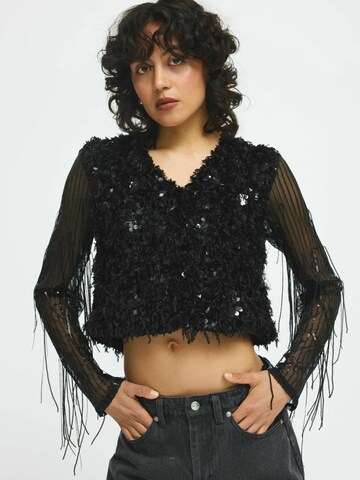 Chemisier 'Delta' Résumé en noir : devant