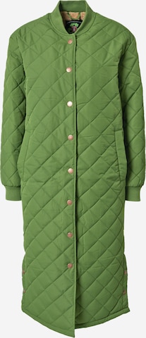Derbe Between-seasons coat in Green: front
