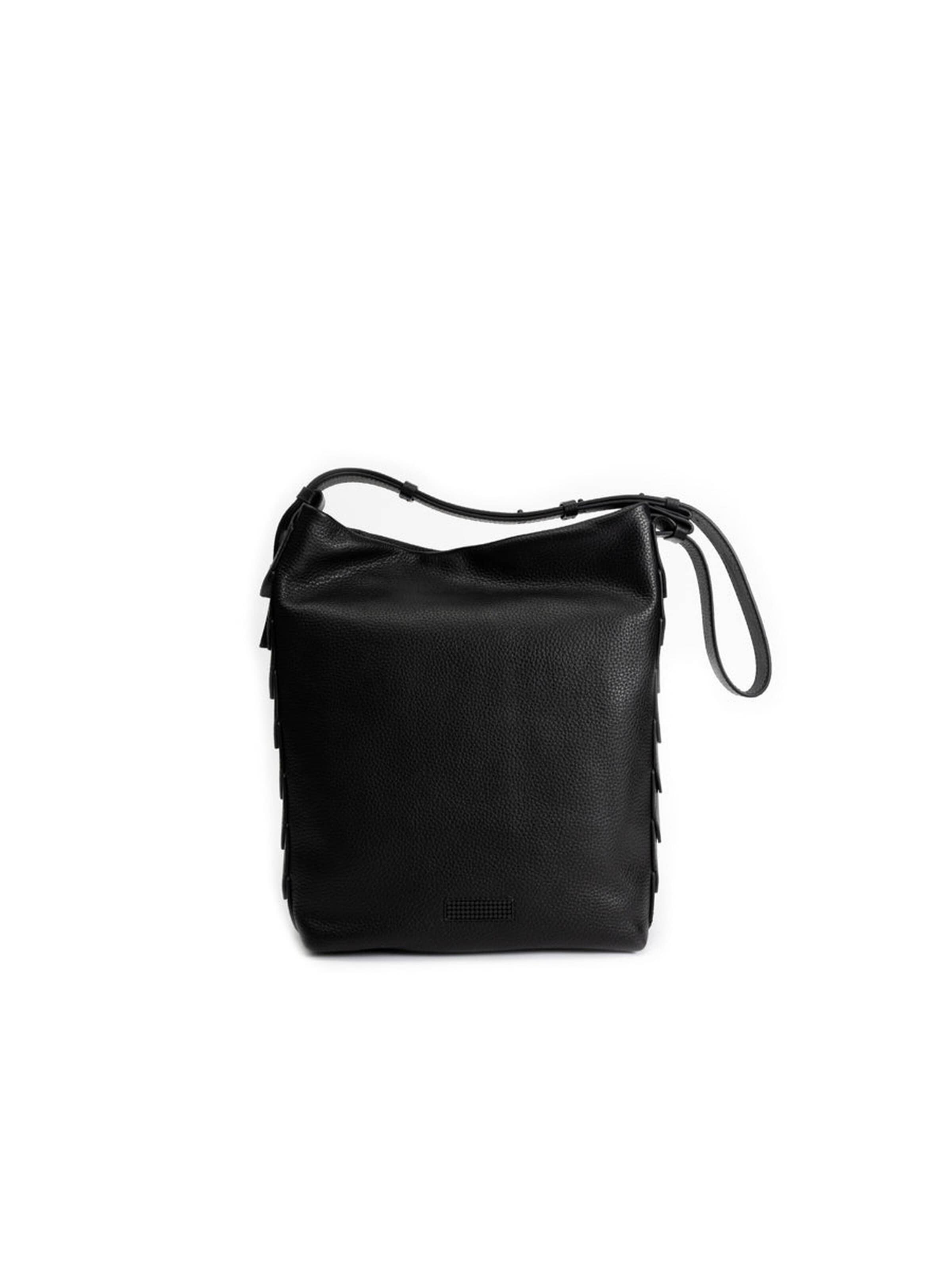 Clio Crossbody Bag 'PANDION GRAINED' in Black: front