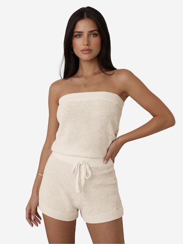 Imily Bela - Traje de pantalón en beige: frente