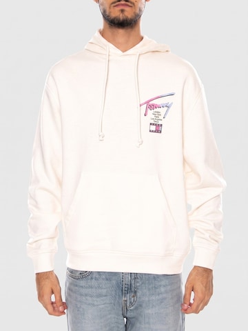 Felpa 'TJM RLX SIGNATURE HOODIE EXT ANCIENT WHITE' di TOMMY HILFIGER in bianco