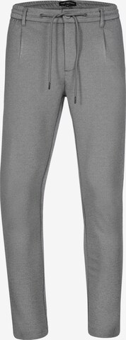 JEFF Regular Pleat-Front Pants ' Dyer ' in Grey: front